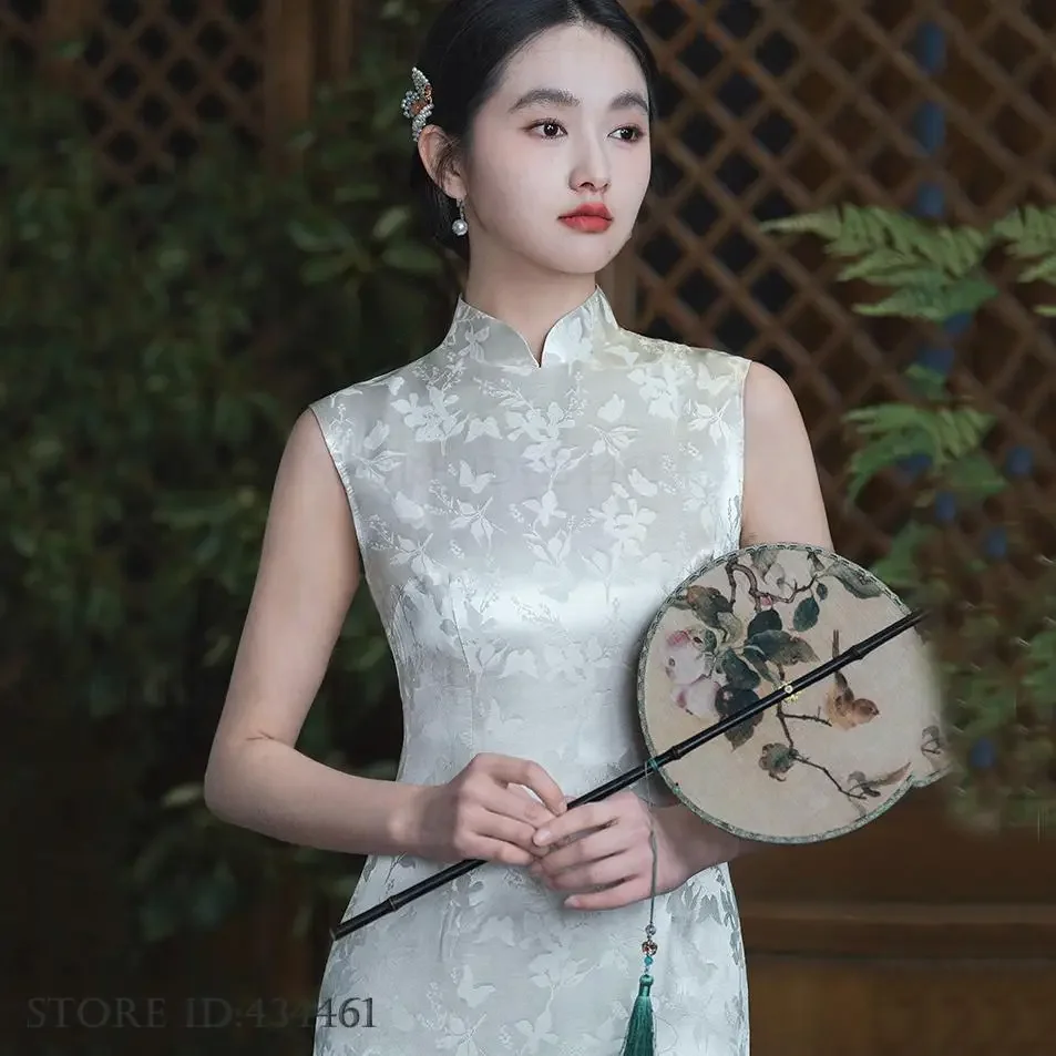 Винтажное классическое традиционное китайское платье Ципао, элегантное темпераментное женское длинное платье Cheongsam, сексуальное тонкое атласное платье Vestidos Hanfu 
Винтажное классическое традиционное китайское платье Ципао, элегантное темпераментное женское длинное платье Cheongsam, сексуальное тонкое атласное платье Vestidos Hanfu