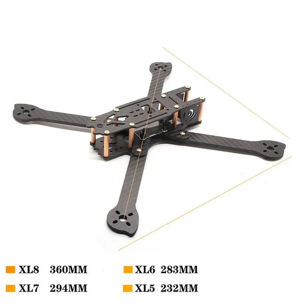 Carbon Fiber XL7 294mm XL8 360mm TrueX 5/6/7/8inch XL340 340mm FPV Freestyle Frame Racing Drone
Carbon Fiber XL7 294mm XL8 360mm TrueX 5/6/7/8inch XL340 340mm FPV Freestyle Frame Racing Drone