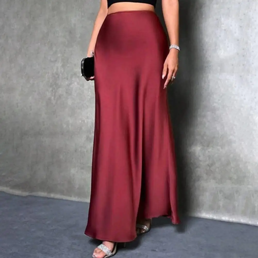 Long Skirt Elegant High Waist Fishtail Skirt for Women Solid Color A-line Maxi Skirt for Work Leisure Wear Smooth Surface Design
Long Skirt Elegant High Waist Fishtail Skirt for Women Solid Color A-line Maxi Skirt for Work Leisure Wear Smooth Surface Design