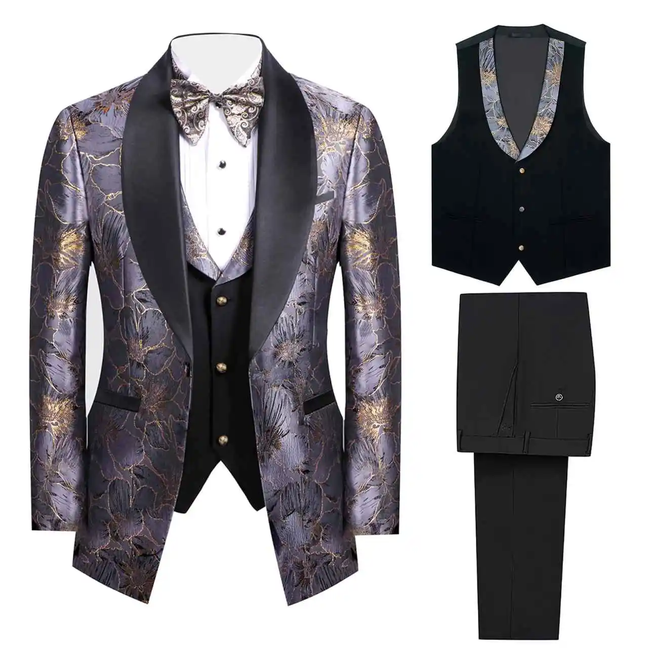 Classic Wedding Men Suit Party Suits Slim Fit 3-Pcs Coat Vest Pants Tailor-Made Groom Groomsman Formal Occasions Size Customized
Classic Wedding Men Suit Party Suits Slim Fit 3-Pcs Coat Vest Pants Tailor-Made Groom Groomsman Formal Occasions Size Customized