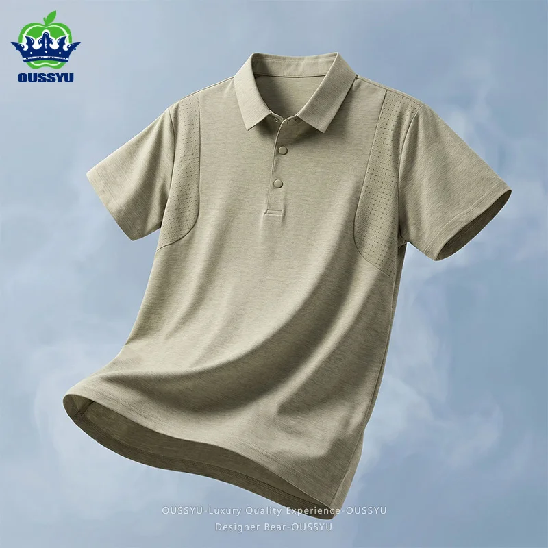 Summer Thin V Neckline Polo Shirt Men Breathable Mesh Business Casual Short Sleeve Solid Color Dad Style Comfortable Design 4XL
Summer Thin V Neckline Polo Shirt Men Breathable Mesh Business Casual Short Sleeve Solid Color Dad Style Comfortable Design 4XL