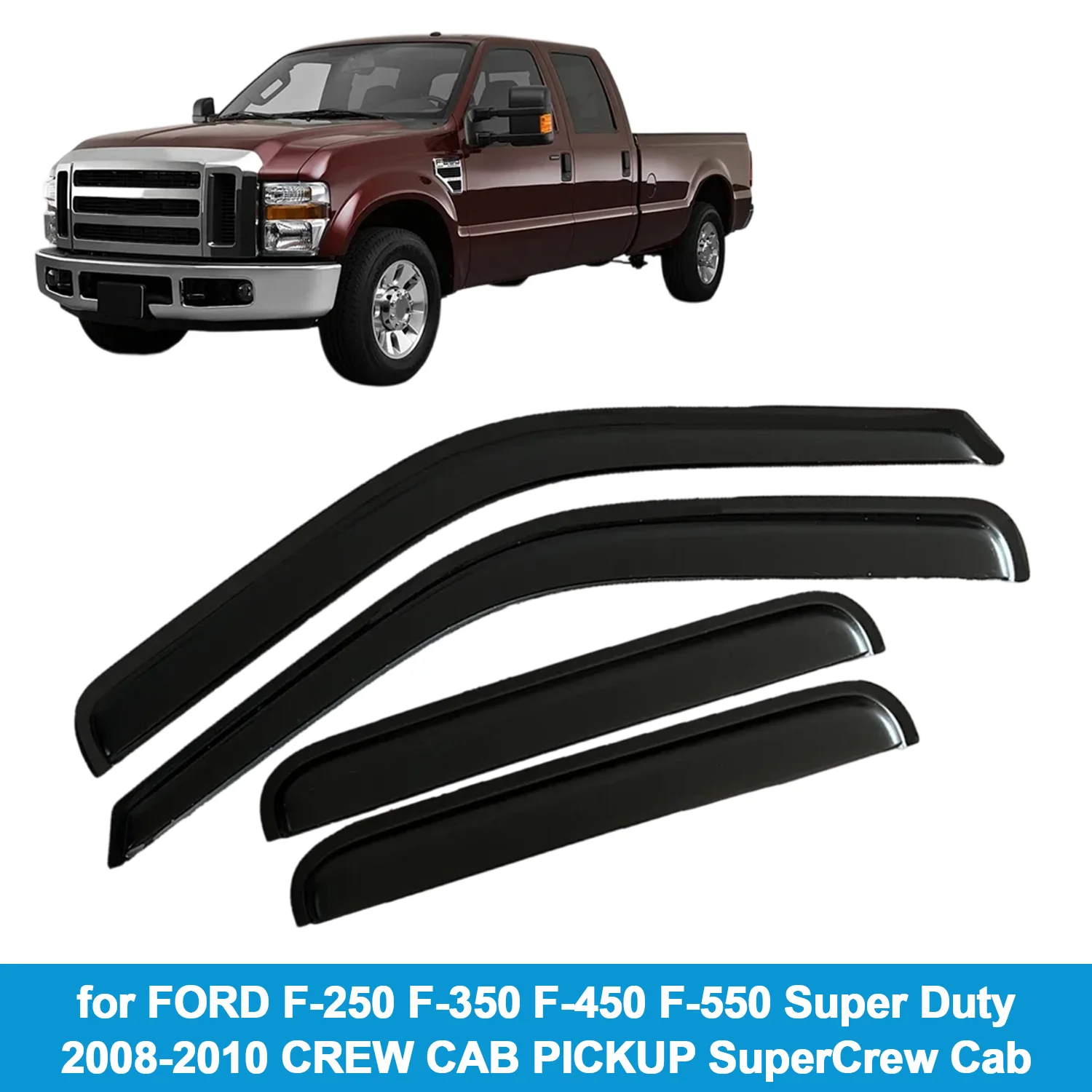 Оконный козырек для FORD F-250 F-350 F-450 F-550 Super Duty 1999-2016 CREW CAB PICKUP SuperCrew Cab Rain Guard Боковой дефлектор вентиляционного отверстия
Оконный козырек для FORD F-250 F-350 F-450 F-550 Super Duty 1999-2016 CREW CAB PICKUP SuperCrew Cab Rain Guard Боковой дефлектор вентиляционного отверстия