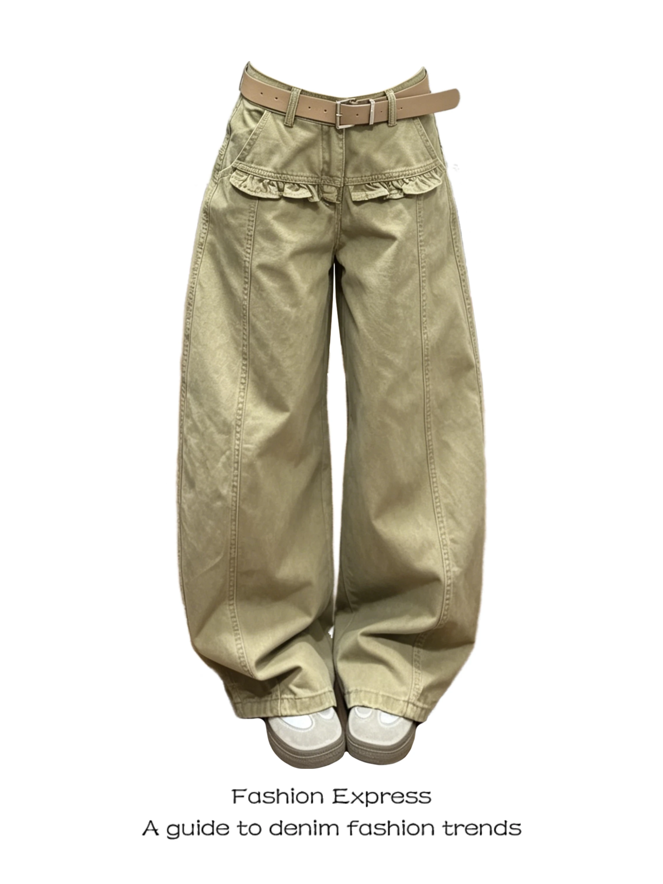 American Style Retro Wooden Ear Brown Denim Pants Women's New Design Loose Wide Leg Pants One-Piece Casual High Waist Jeans
American Style Retro Wooden Ear Brown Denim Pants Women's New Design Loose Wide Leg Pants One-Piece Casual High Waist Jeans