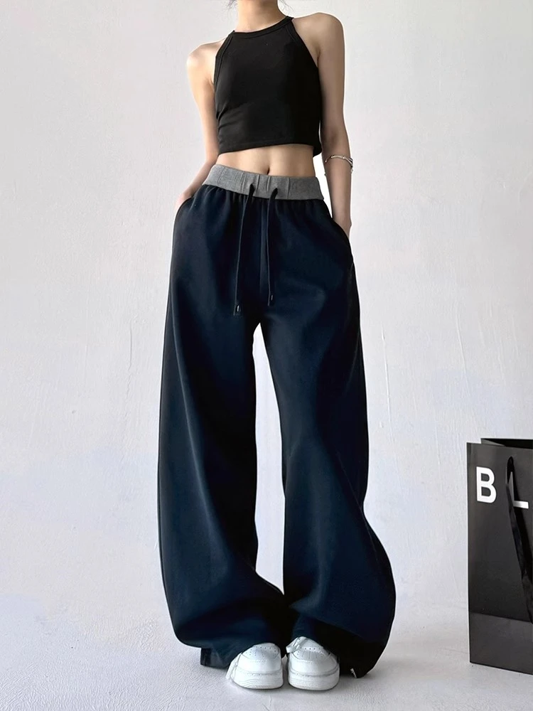 Off High Waist Wide Leg Pants Women's Spring 2025 New Sport Straight Casual Floor-Length Trousers Color Blo Design
Off High Waist Wide Leg Pants Women's Spring 2025 New Sport Straight Casual Floor-Length Trousers Color Blo Design