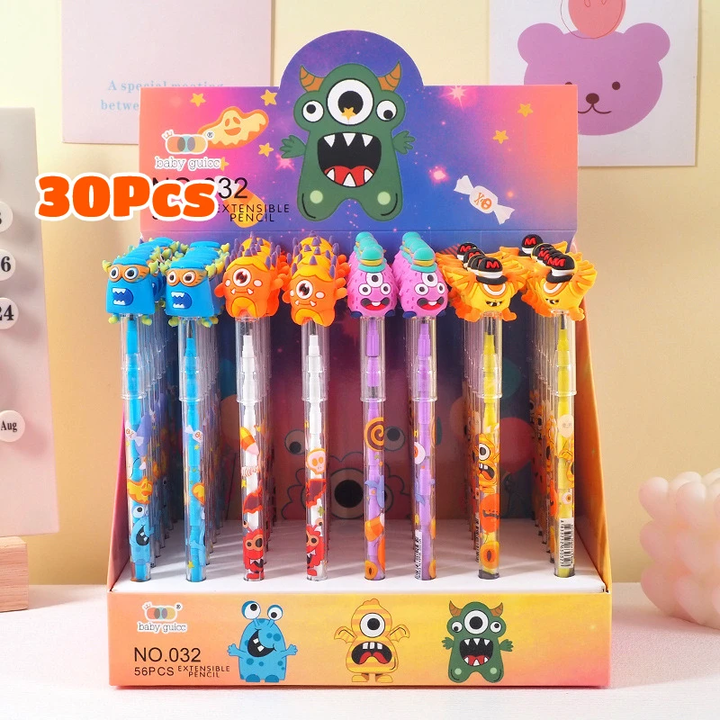 30Pcs/Lot Cute Cartoon Monster Non Sharpening Pencil HB Creative Silicone Head School Building Blocks Pencil Halloween Gifts
30Pcs/Lot Cute Cartoon Monster Non Sharpening Pencil HB Creative Silicone Head School Building Blocks Pencil Halloween Gifts