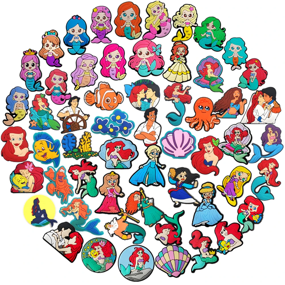 10-50Pcs Random Disney Mermaid Cartoon Series PVC shoe Charms Accessories DIY Fit Clogs PVC Shoe Decorations Buckle Kids Gifts
10-50Pcs Random Disney Mermaid Cartoon Series PVC shoe Charms Accessories DIY Fit Clogs PVC Shoe Decorations Buckle Kids Gifts