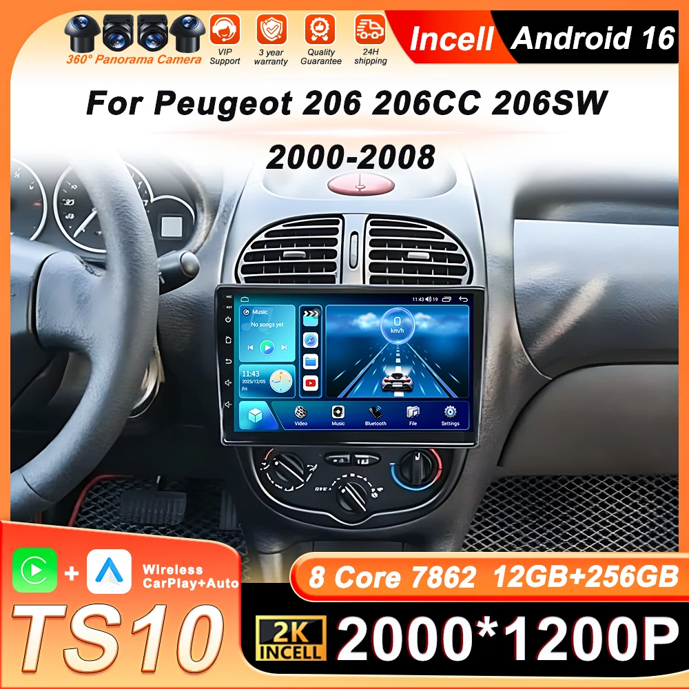 9-дюймовый автомобильный радиоприемник для Peugeot 206, 206CC, 206SW 2000-2008, 2DIN, Android 16, автомагнитола с CarPlay, мультимедиа, GPS, стерео, 4G, Wi-Fi
9-дюймовый автомобильный радиоприемник для Peugeot 206, 206CC, 206SW 2000-2008, 2DIN, Android 16, автомагнитола с CarPlay, мультимедиа, GPS, стерео, 4G, Wi-Fi
