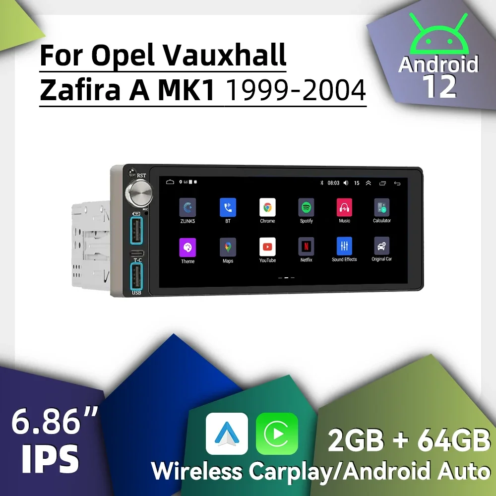 Carplay 1-диночное радио Android автомобильное мультимедиа для Opel Vauxhall Zafira A MK1 1999-2004 6,86 "стерео головное устройство авторадио навигация
Carplay 1-диночное радио Android автомобильное мультимедиа для Opel Vauxhall Zafira A MK1 1999-2004 6,86 "стерео головное устройство авторадио навигация