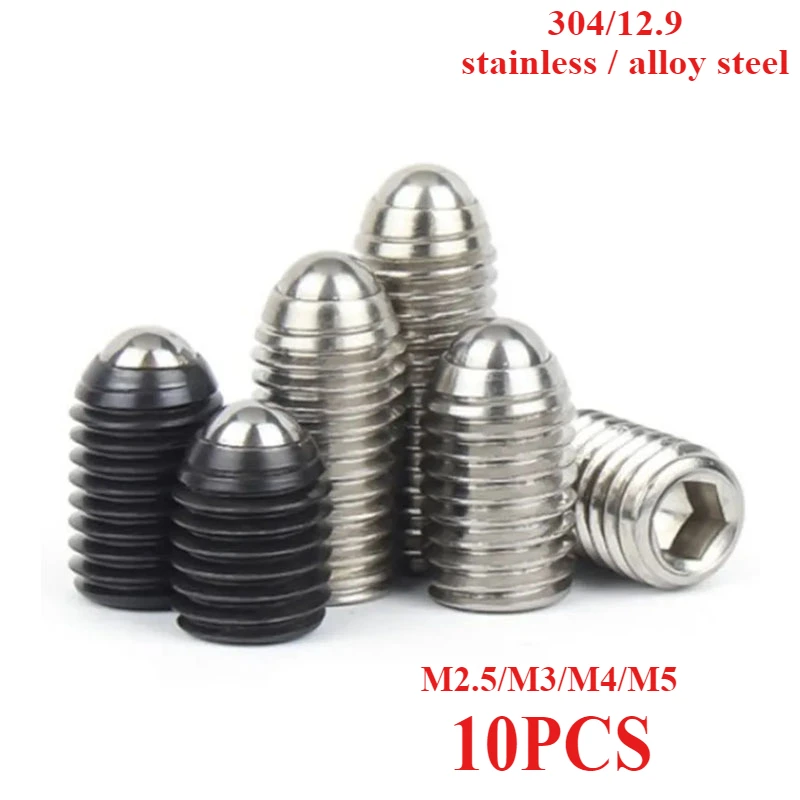 M2.5 M3 M4 M5 Black Grade 12.9 304 Stainless Steel Hex Socket Allen Spring Ball Plunger Grub Point Set Screw Ball Mood Conico
M2.5 M3 M4 M5 Black Grade 12.9 304 Stainless Steel Hex Socket Allen Spring Ball Plunger Grub Point Set Screw Ball Mood Conico