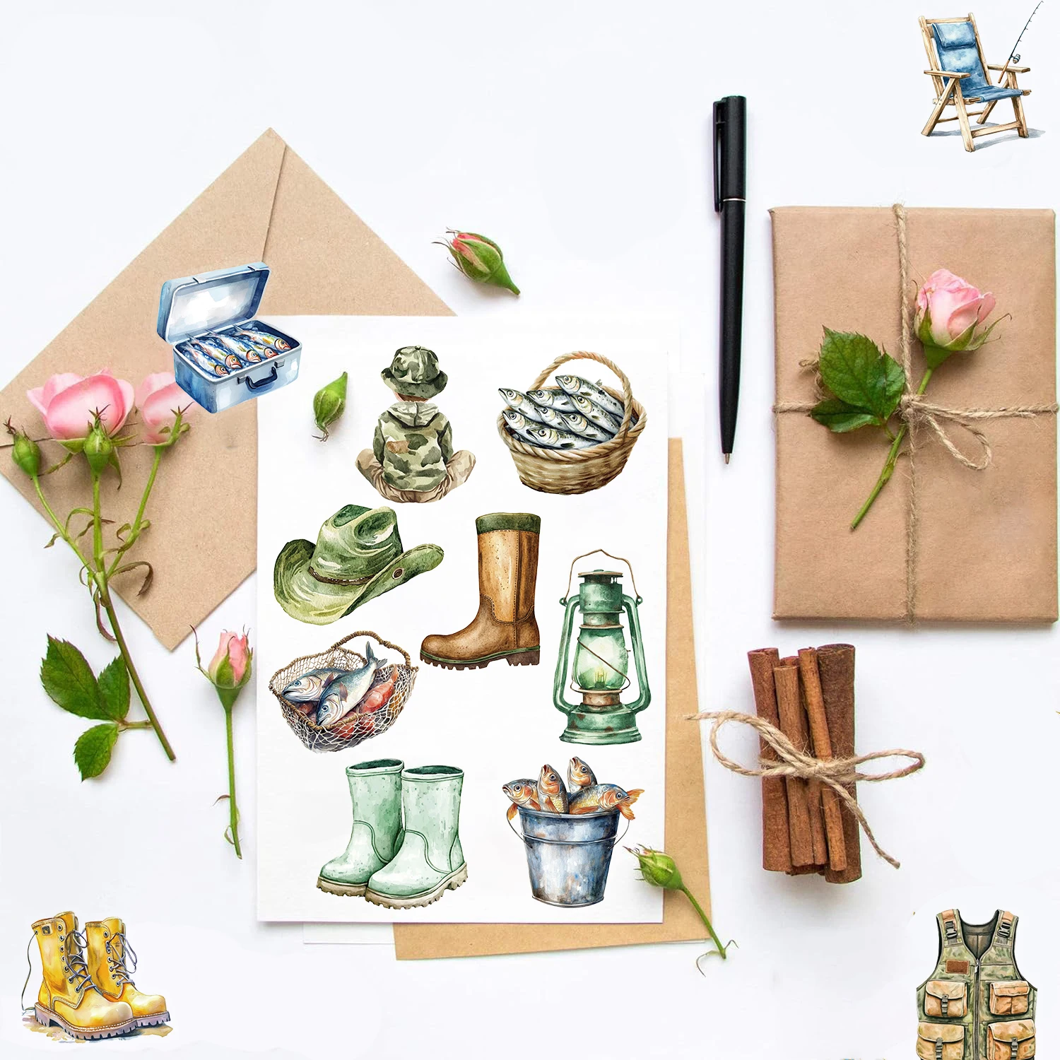50PCS Fishing Theme Stickers Nostalgia Exquisite Living Room Laptop Motorcycle Coffee Waterproof Suitcase Material Sticker
50PCS Fishing Theme Stickers Nostalgia Exquisite Living Room Laptop Motorcycle Coffee Waterproof Suitcase Material Sticker