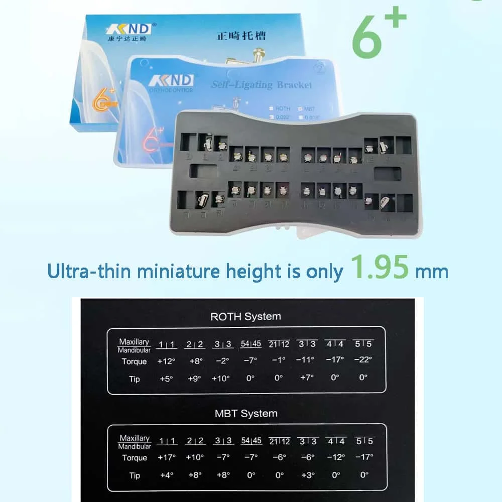 Dental 6th Generation KND Self-Ligating Bracket MBT Straight Wire Mini Mesh Base Full Mouth Orthodontic Teeth Correction Bracket
Dental 6th Generation KND Self-Ligating Bracket MBT Straight Wire Mini Mesh Base Full Mouth Orthodontic Teeth Correction Bracket