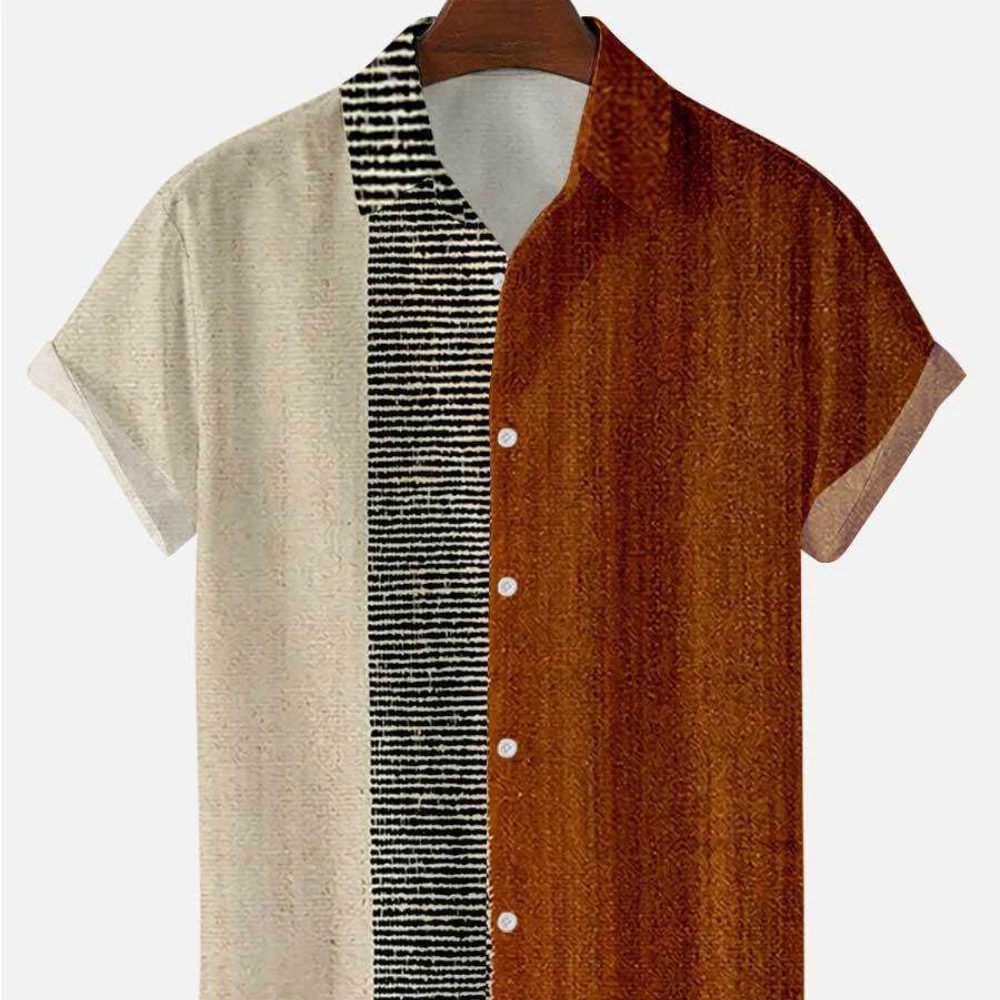 2022 Summer Men's Short-sleeved T-shirt Striped Colorblocking Digital 3D Printing Street Trend Loose and Comfortable Shirt Plus
2022 Summer Men's Short-sleeved T-shirt Striped Colorblocking Digital 3D Printing Street Trend Loose and Comfortable Shirt Plus