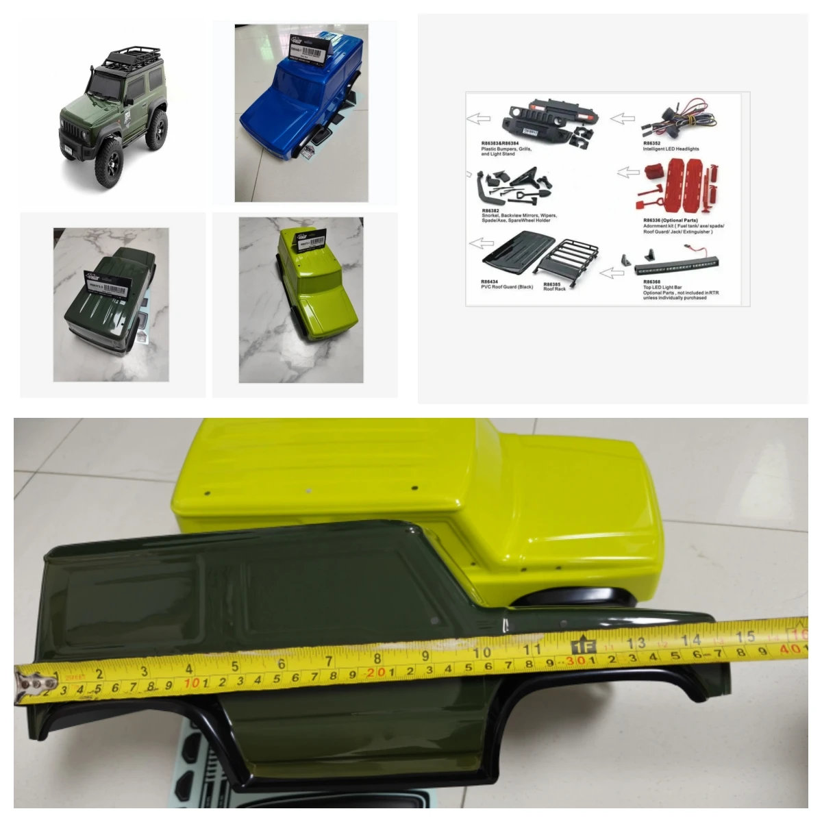 RGT Spare Parts PVC Body shell R86373 For Ruitai Jimny 1/10 Four-wheel Drive 136100V3 Remote Control Simulation Climbing Car
RGT Spare Parts PVC Body shell R86373 For Ruitai Jimny 1/10 Four-wheel Drive 136100V3 Remote Control Simulation Climbing Car