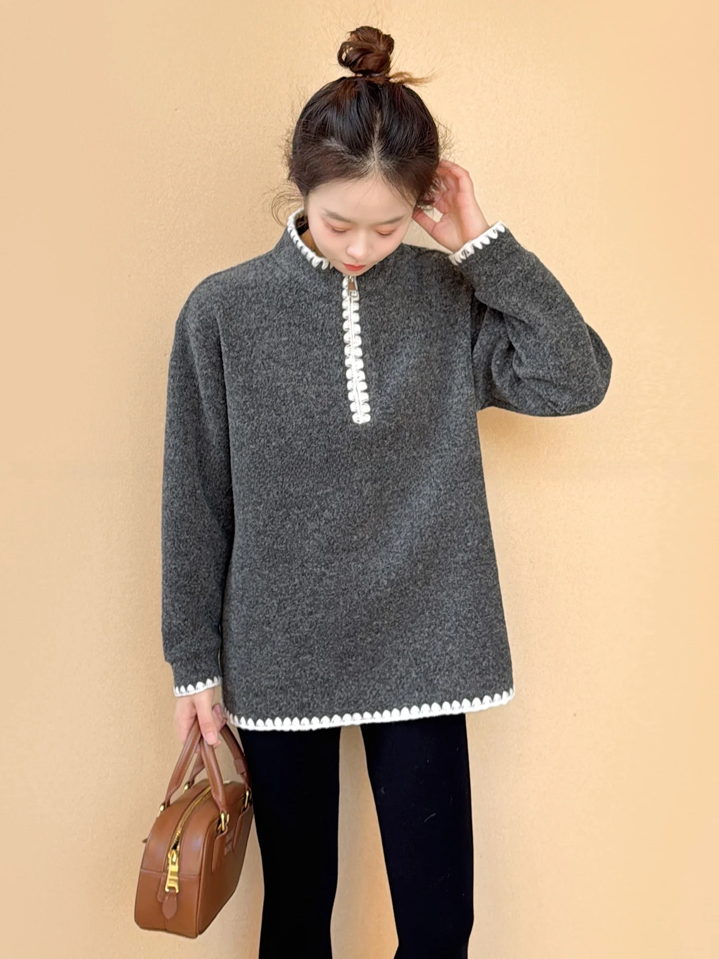 Thiened Hoodie Sweatirt Women's Winter Warm Loose Long Sve High Waist Polyester Blend Comfortable Breathable T-irt
Thiened Hoodie Sweatirt Women's Winter Warm Loose Long Sve High Waist Polyester Blend Comfortable Breathable T-irt