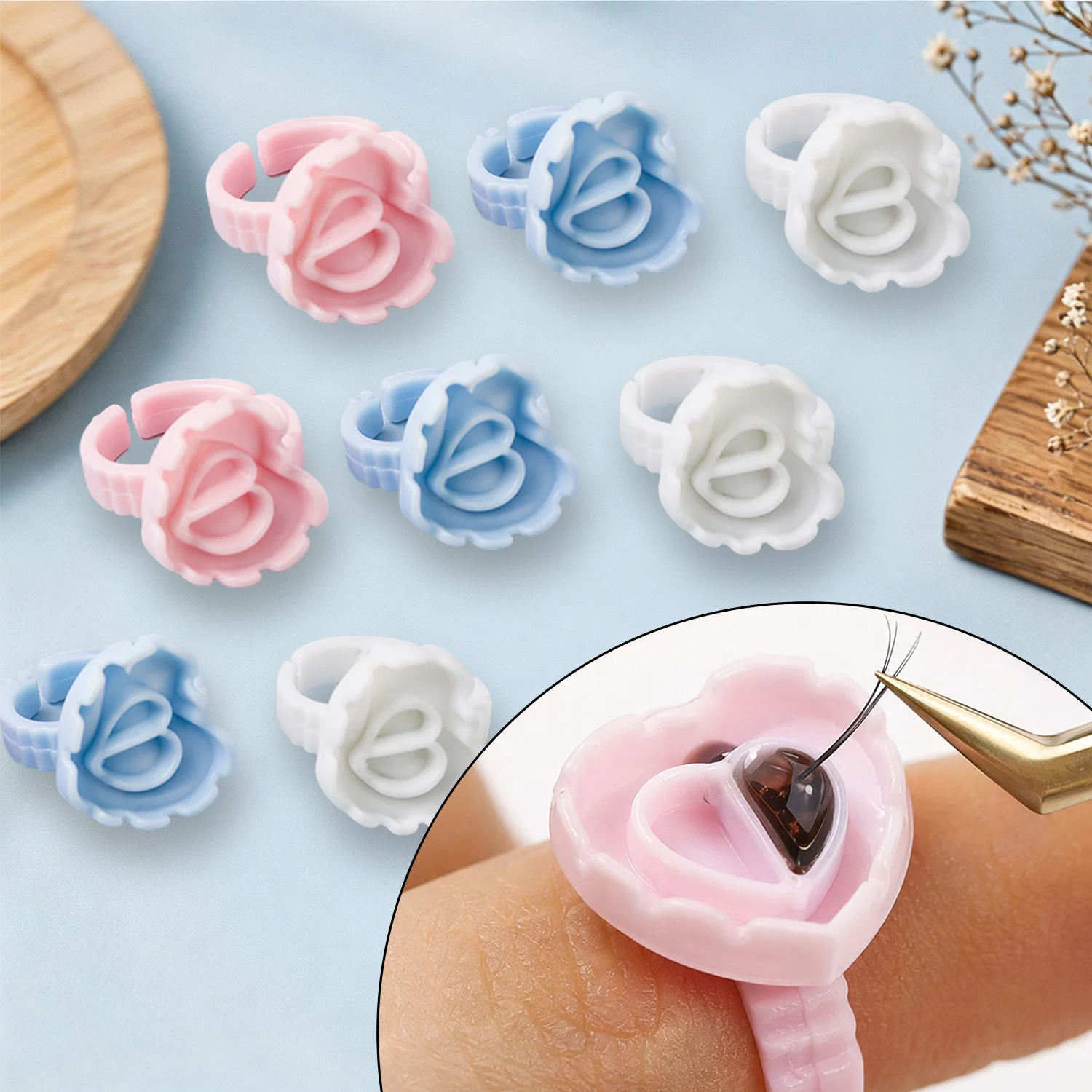 100pcs Heart Rose Shaped Glue Rings For Lash Extension Tattoo Pigment Cup Rings Adjustable Anti Glare 3 Colors Tattoo Supplies
100pcs Heart Rose Shaped Glue Rings For Lash Extension Tattoo Pigment Cup Rings Adjustable Anti Glare 3 Colors Tattoo Supplies