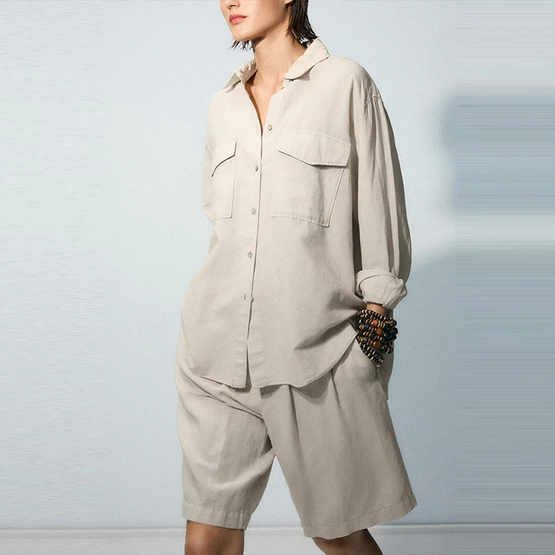 Z Women's Linen irt Casual orts Set Faionable Summer Outfit Polyester Fiber New 2025 Collection
Z Women's Linen irt Casual orts Set Faionable Summer Outfit Polyester Fiber New 2025 Collection