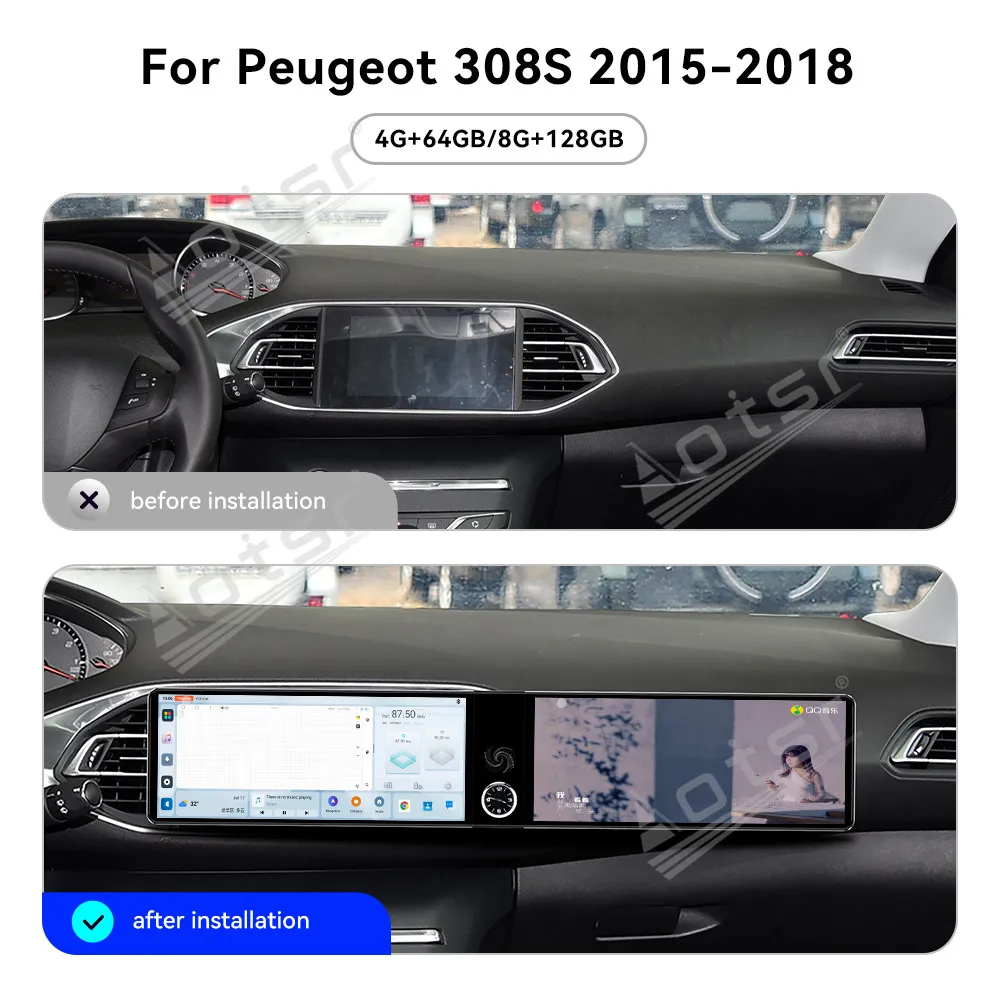 For Peugeot 308S 2015-2018 12.3" Android 13 Dual Screen Car Radio Car Multimedia Video Player GPS Navigation Carplay Unit WIFI
For Peugeot 308S 2015-2018 12.3" Android 13 Dual Screen Car Radio Car Multimedia Video Player GPS Navigation Carplay Unit WIFI