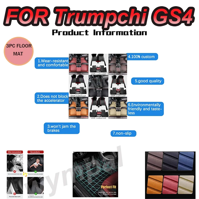 LUXURY Car Floor Mats For GAC Trumpchi GS4 2020 2021 2022 Custom Auto Foot Pads Automobile Carpet Cover Interior Accessories
LUXURY Car Floor Mats For GAC Trumpchi GS4 2020 2021 2022 Custom Auto Foot Pads Automobile Carpet Cover Interior Accessories