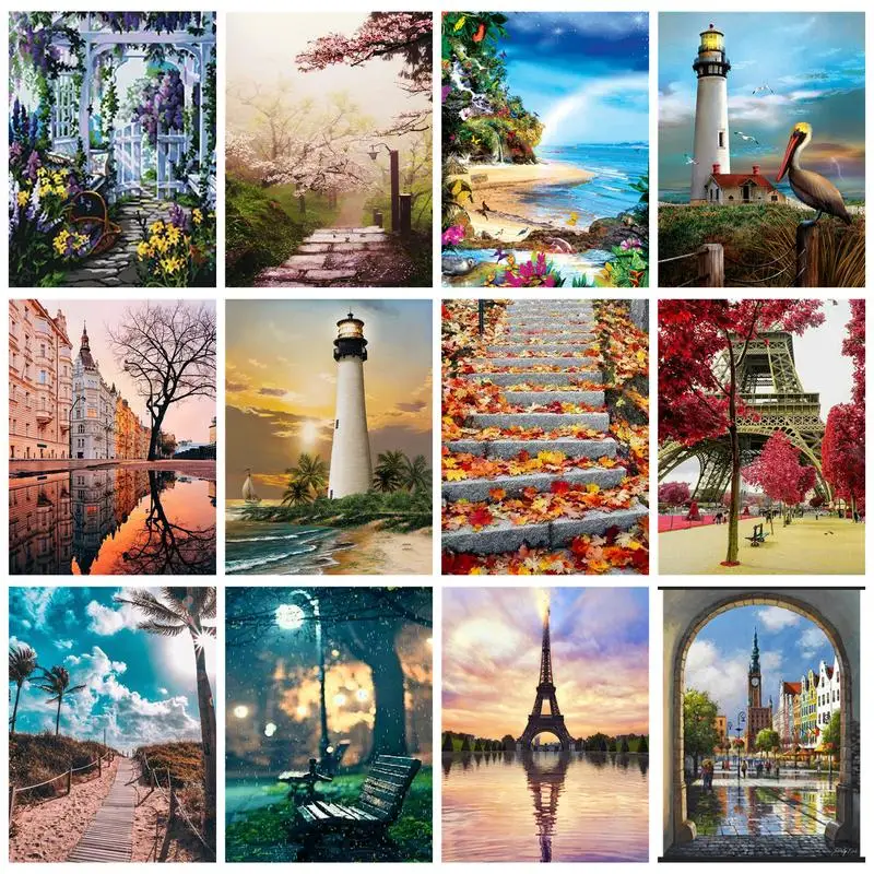 GATYZTORY Acrylic Painting By Numbers City Landscape Lighthouse For Adults Handiwork Home Decors Diy Set Picture Drawing Gift
GATYZTORY Acrylic Painting By Numbers City Landscape Lighthouse For Adults Handiwork Home Decors Diy Set Picture Drawing Gift