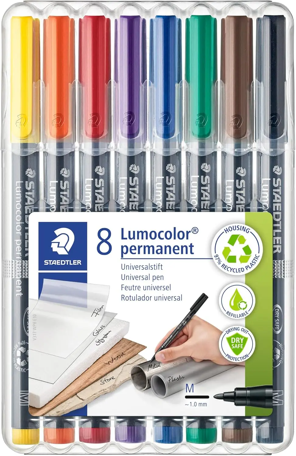 Permanent Markers, 8 Pack, 1.0mm Medium Tip, Assorted Colors, Quick-Dry Ink for Planning & Labeling
Permanent Markers, 8 Pack, 1.0mm Medium Tip, Assorted Colors, Quick-Dry Ink for Planning & Labeling
