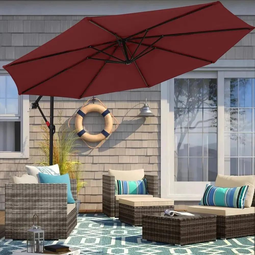 10T Patio Umbrella,Outdoor Oset Cantilever Umbrella with Crank and Base (Bury)
10T Patio Umbrella,Outdoor Oset Cantilever Umbrella with Crank and Base (Bury)
