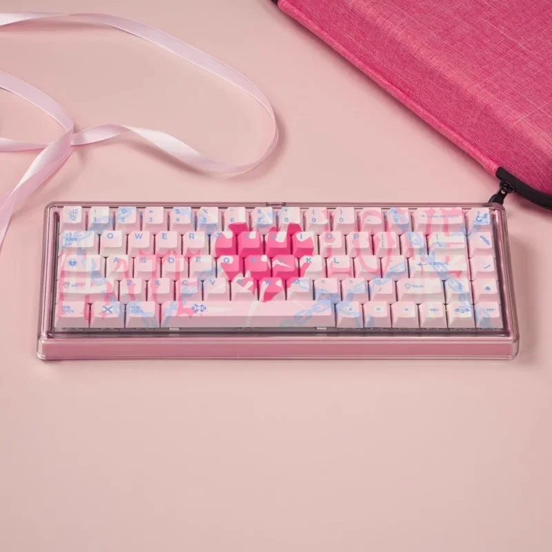 Girls cute pink keycaps 140 keys pbt hot sublimation suitable for various mechanical keyboards
Girls cute pink keycaps 140 keys pbt hot sublimation suitable for various mechanical keyboards