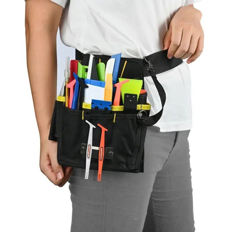 Professional Car Wrap Vinyl Tool Bag Oxford Cloth Waterproof Utility Pouch Work Waist Belt Bag Window Tint Squeegee Holder
Professional Car Wrap Vinyl Tool Bag Oxford Cloth Waterproof Utility Pouch Work Waist Belt Bag Window Tint Squeegee Holder