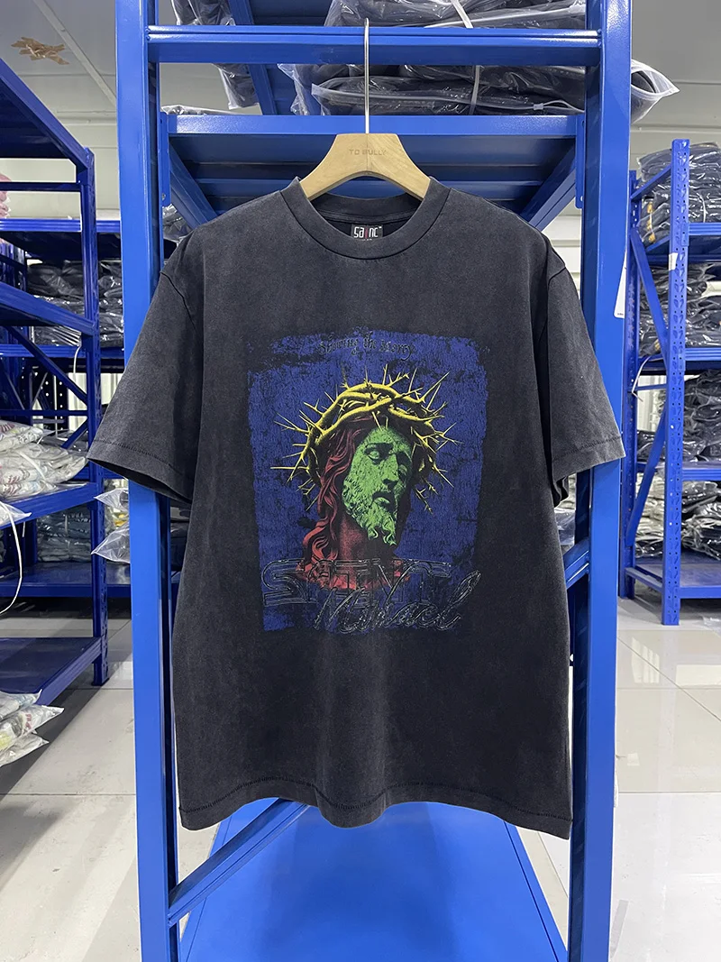All-match Printing Pattern Short Sleeve Saint T Shirt Men Women Casual 100% Cotton Fashion Outdoor T-Shirt Tee
All-match Printing Pattern Short Sleeve Saint T Shirt Men Women Casual 100% Cotton Fashion Outdoor T-Shirt Tee