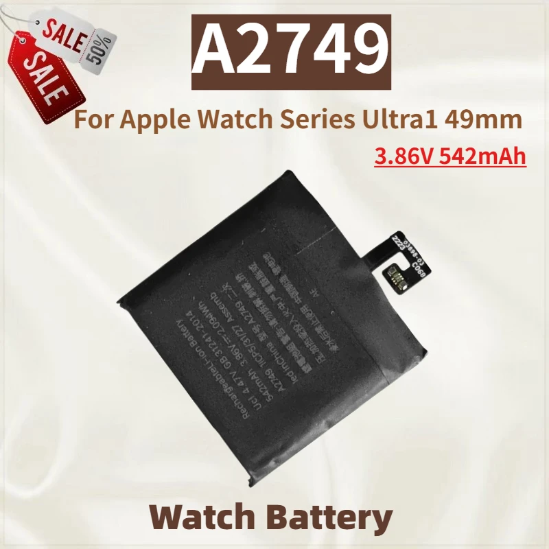 High Quality A2749 Watch Battery 3.86V 542mAh For Apple Watch Series Ultra1 49mm Brand New Replacement Battery
High Quality A2749 Watch Battery 3.86V 542mAh For Apple Watch Series Ultra1 49mm Brand New Replacement Battery