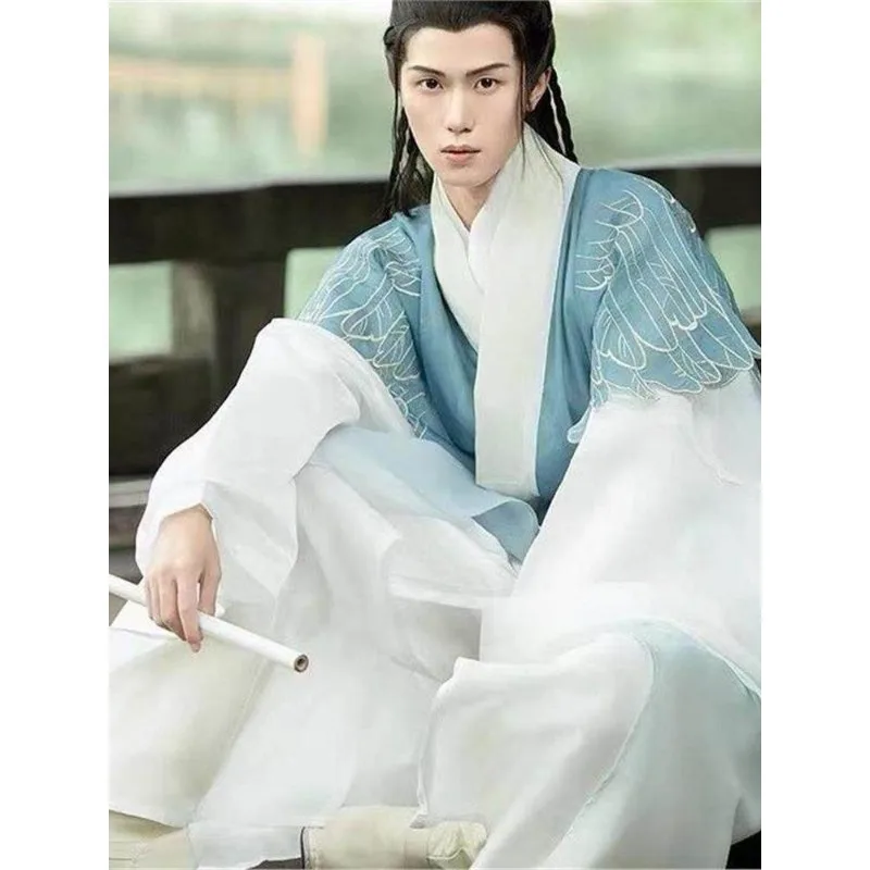 Men's Chinese Style Hanfu, Ming Dynasty Swordsman Robe, Handsome Round Collar Daoist Robe Full Set, Ancient Style Spring Autumn
Men's Chinese Style Hanfu, Ming Dynasty Swordsman Robe, Handsome Round Collar Daoist Robe Full Set, Ancient Style Spring Autumn