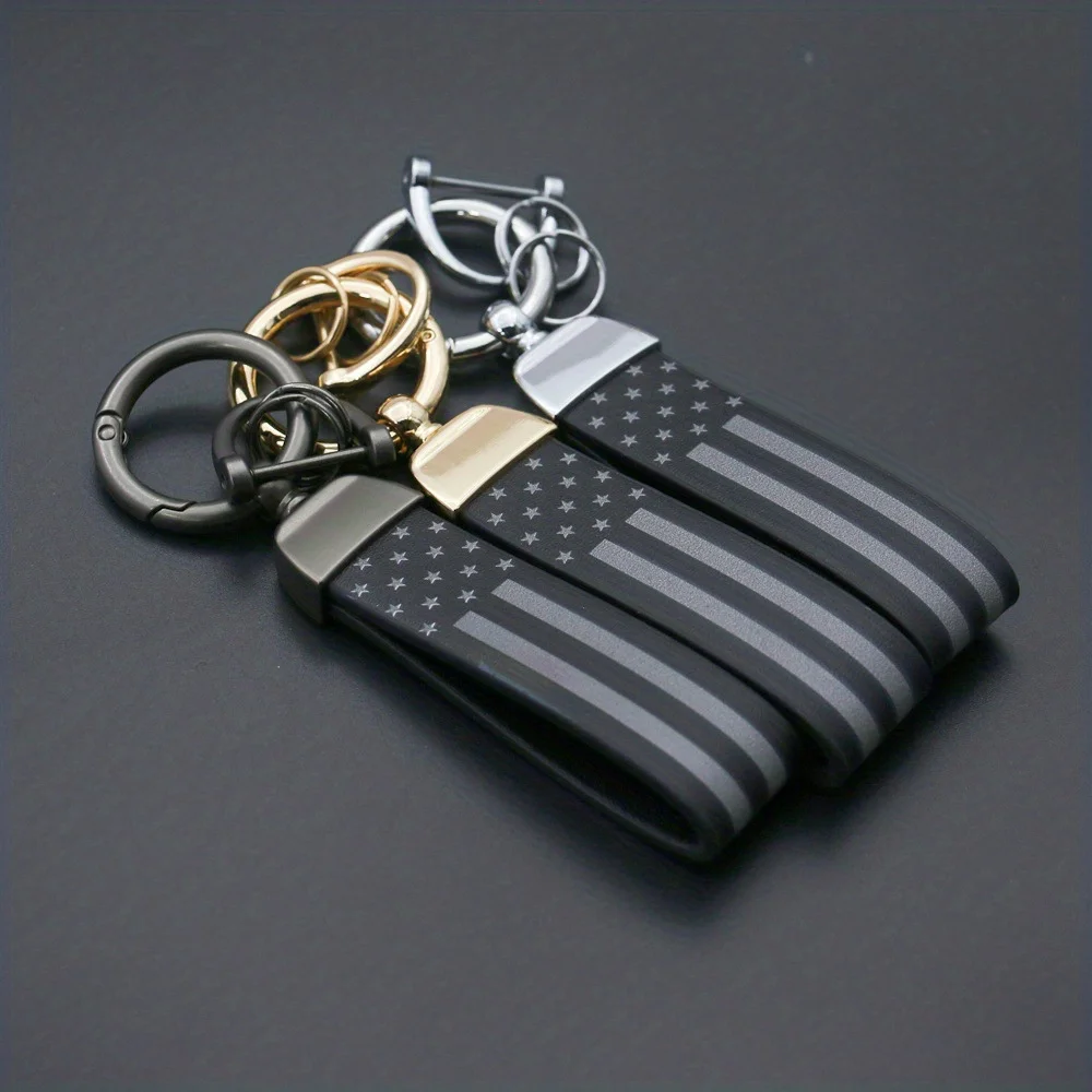 1pc American Flag Car Keyring Zinc Alloy American Flag Keyring with Black and Gold Decorations Suitable for Cars, Trucks, Motorc
1pc American Flag Car Keyring Zinc Alloy American Flag Keyring with Black and Gold Decorations Suitable for Cars, Trucks, Motorc