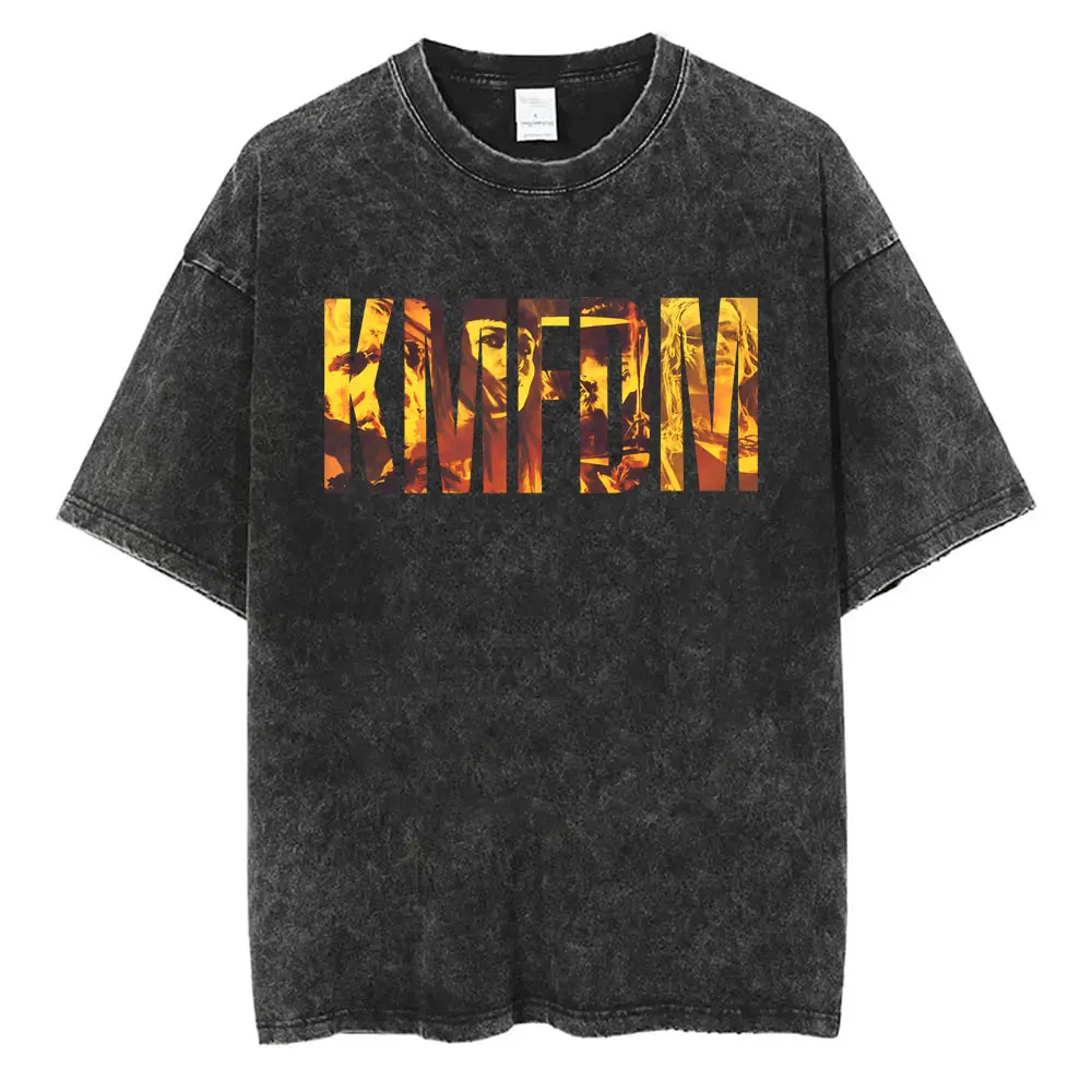 Washed Vintage Rock Band Kmfdm T Shirt Men Women Retro Gothic Punk Short Sleeve T-shirt Men's Casual Cotton Oversized Streetwear
Washed Vintage Rock Band Kmfdm T Shirt Men Women Retro Gothic Punk Short Sleeve T-shirt Men's Casual Cotton Oversized Streetwear