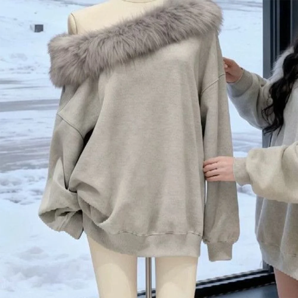 Осень-зима 2022, новый корейский свитер с открытыми плечами для ленивого ветра, женский свободный повседневный универсальный бархатный утолщенный топ
Осень-зима 2022, новый корейский свитер с открытыми плечами для ленивого ветра, женский свободный повседневный универсальный бархатный утолщенный топ