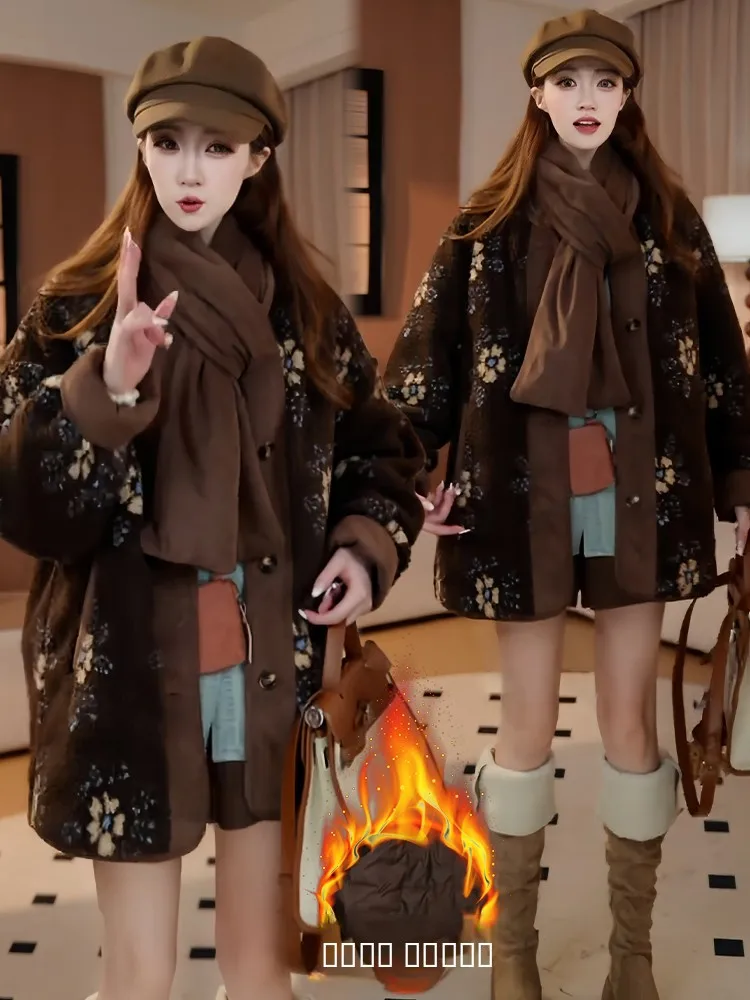 Women's Mid-Length Fce-Lined Thiened Long Sve Jaet Winter Warm Cotton Puffer Simple Sle Loose Fit Daily Wear
Women's Mid-Length Fce-Lined Thiened Long Sve Jaet Winter Warm Cotton Puffer Simple Sle Loose Fit Daily Wear