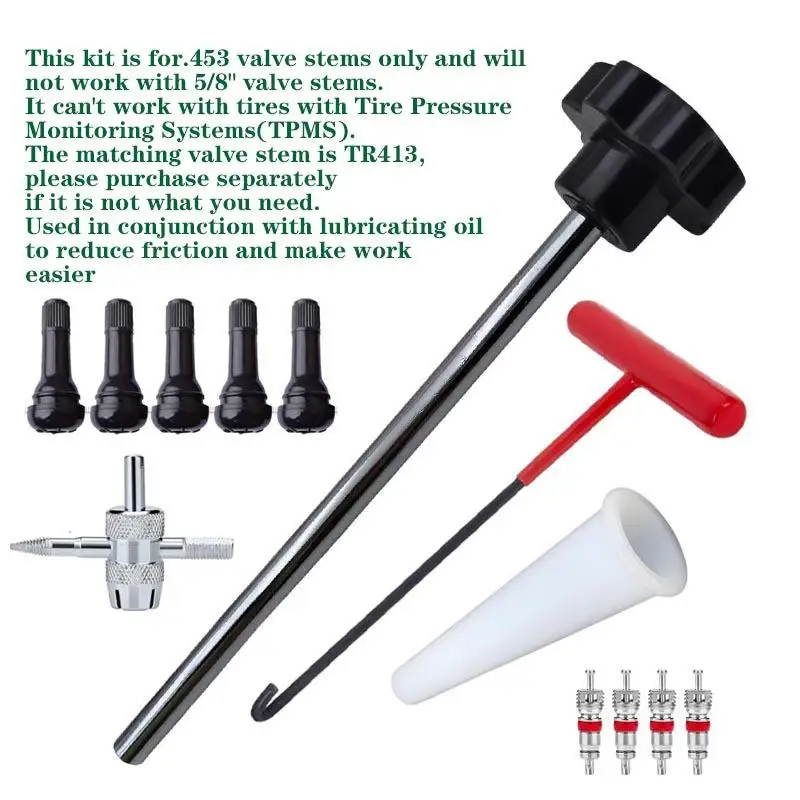 Efficient Tire Valve Change Tool Kit 1 Set For Cars Quick And Simple Installation Essential