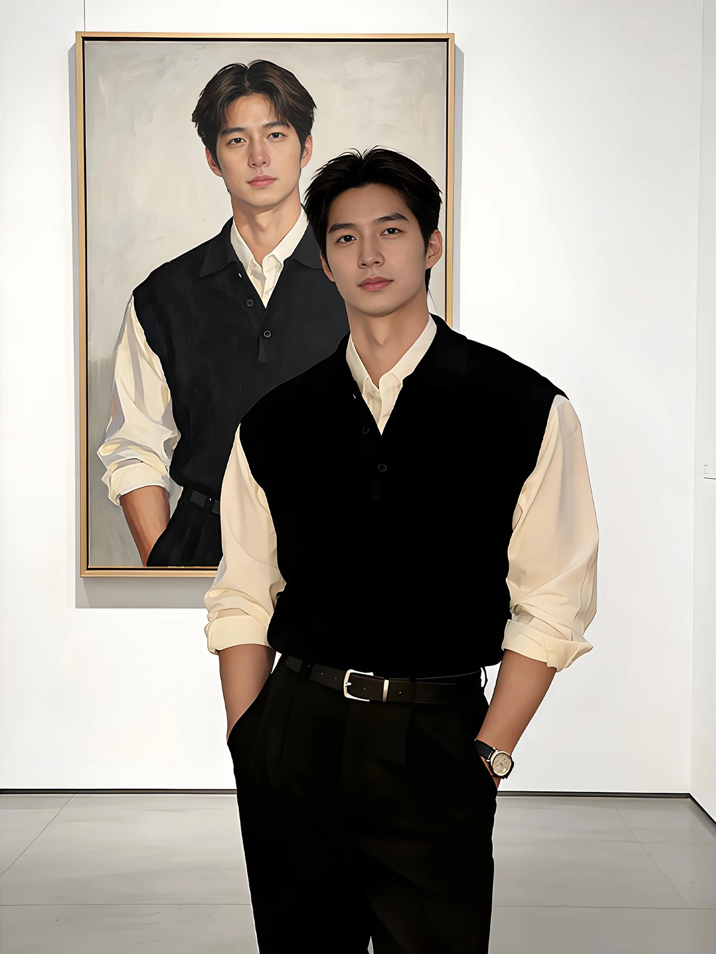 Мужской вязаный жилет с воротником, весенне-осенний, с подплечниками, для многослойных образов, теплый, молодежный стиль
Мужской вязаный жилет с воротником, весенне-осенний, с подплечниками, для многослойных образов, теплый, молодежный стиль