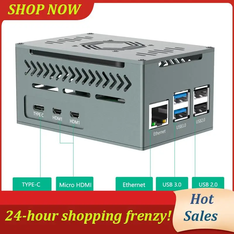 AB31 Алюминиевый корпус Forraspberry Pi 5 Корпус Forraspberry Pi 5 с вентилятором 4010 ШИМ и медными радиаторами Поддержка X1000/X1001/X1003/N04/N
AB31 Алюминиевый корпус Forraspberry Pi 5 Корпус Forraspberry Pi 5 с вентилятором 4010 ШИМ и медными радиаторами Поддержка X1000/X1001/X1003/N04/N