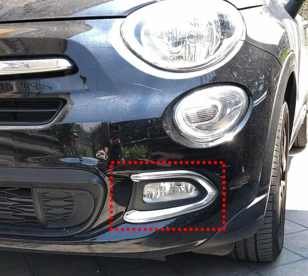 Lapetus Chrome Shiny Front Fog Lights Lamps Eyelid Eyebrow Cover Trim Accessories Exterior Fit For Fiat 500X 2015 2016 2017 2018
Lapetus Chrome Shiny Front Fog Lights Lamps Eyelid Eyebrow Cover Trim Accessories Exterior Fit For Fiat 500X 2015 2016 2017 2018