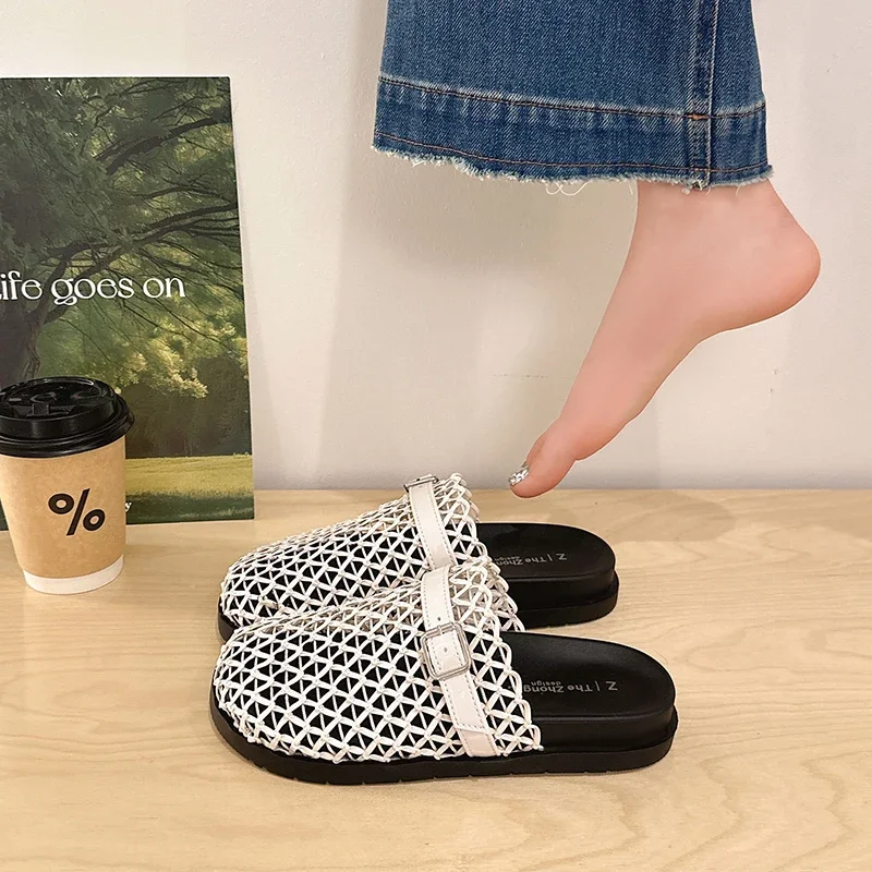 Vintage Hollow Woven Closed Toe Slippers Retro Stylish Comfortable Outdoor Daily Slides
Vintage Hollow Woven Closed Toe Slippers Retro Stylish Comfortable Outdoor Daily Slides