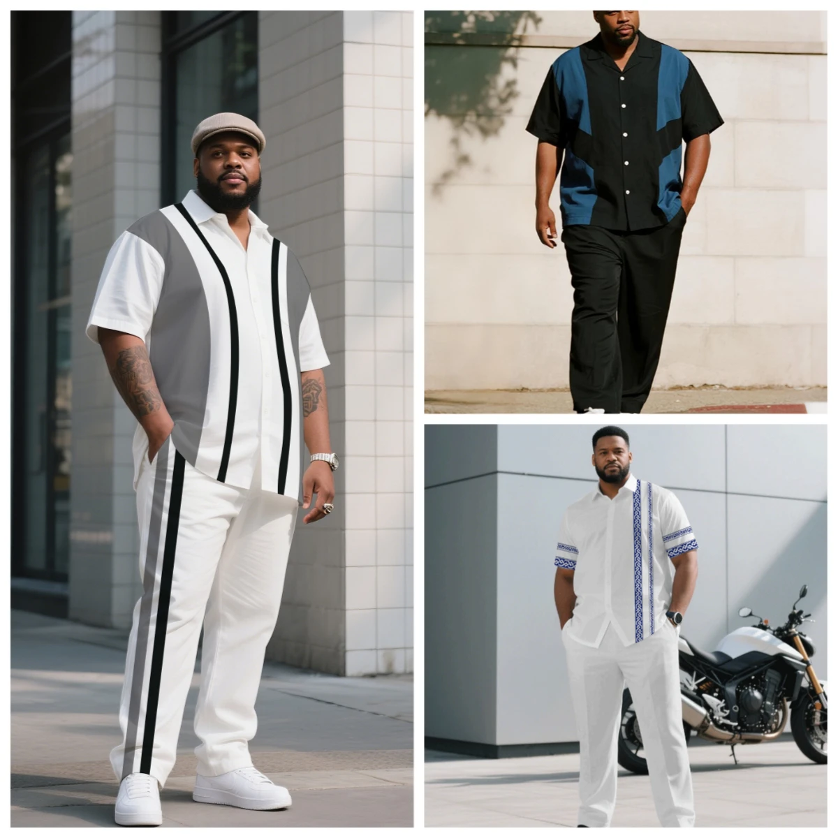 S-9XL Men's Color Block Striped & Geometric Print Shirt & Pants Set Multi-Design Casual 2-Piece Summer Outfit
S-9XL Men's Color Block Striped & Geometric Print Shirt & Pants Set Multi-Design Casual 2-Piece Summer Outfit