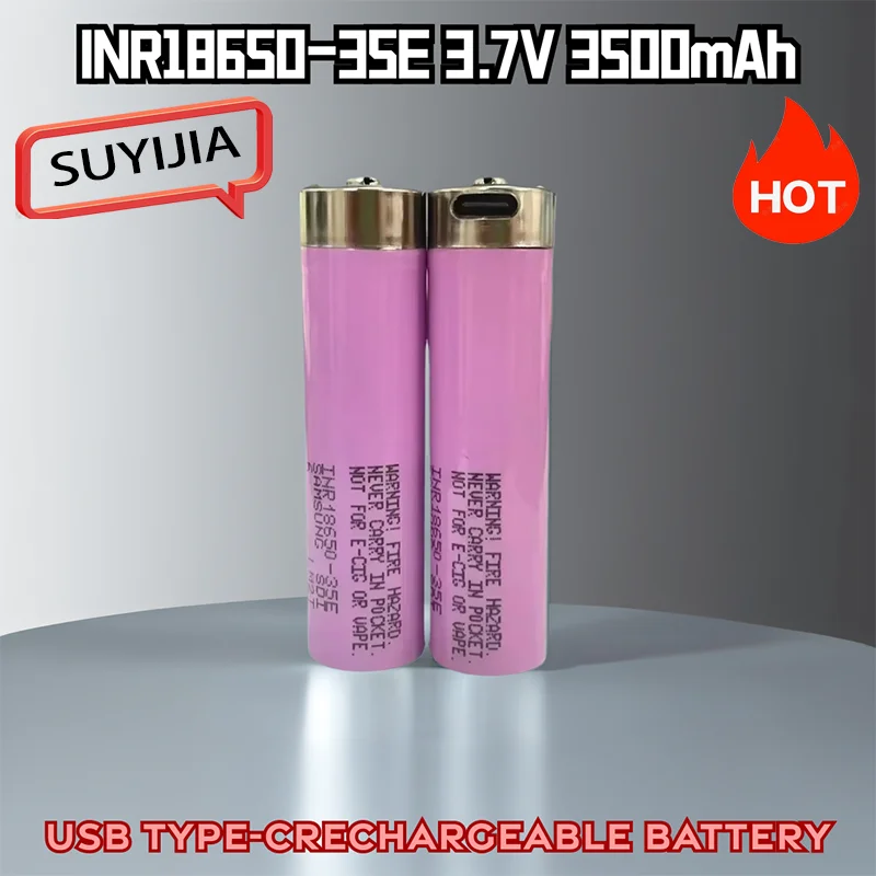 Литиевая батарея 18650 SUYIJIA 3,7 В 3500 мАч INR18650-35E, перезаряжаемая батарея USB TYPE-C, порт зарядки, поддержка обратной зарядки
Литиевая батарея 18650 SUYIJIA 3,7 В 3500 мАч INR18650-35E, перезаряжаемая батарея USB TYPE-C, порт зарядки, поддержка обратной зарядки