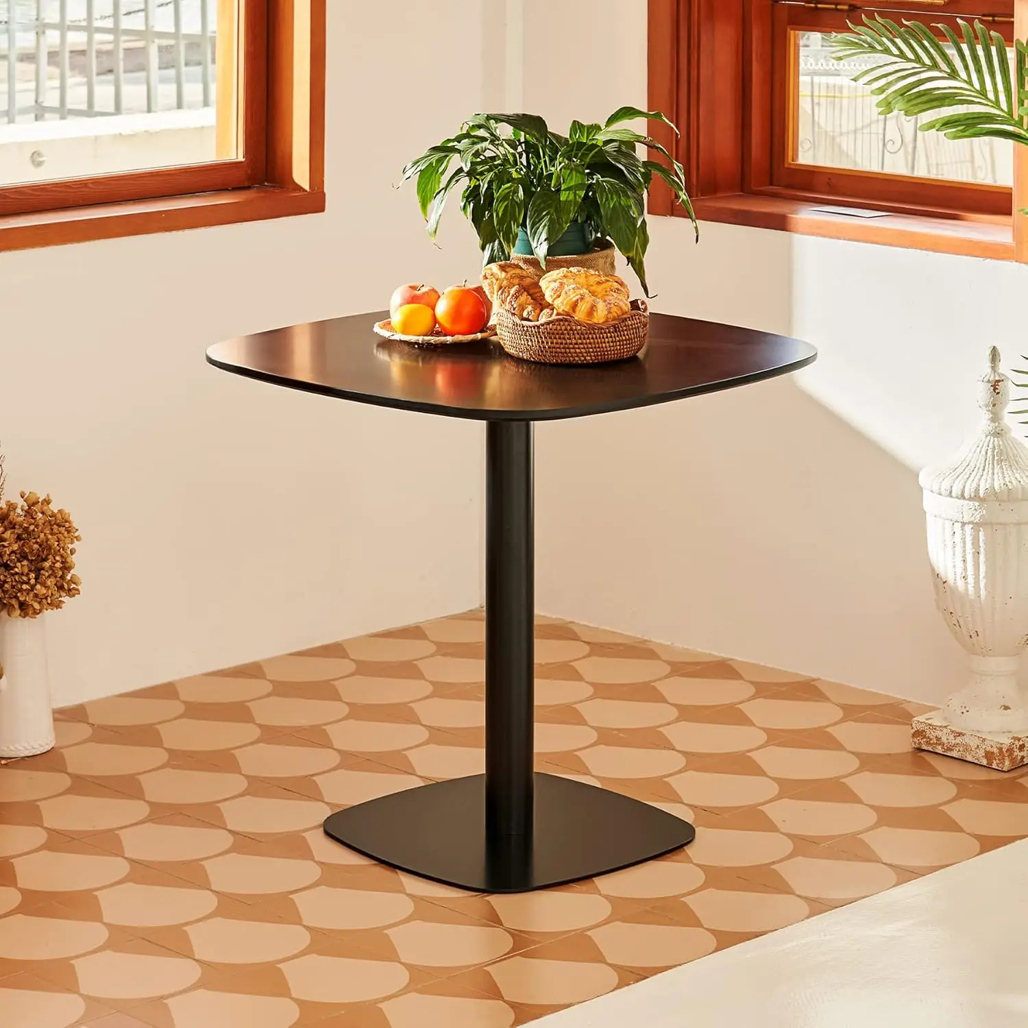 Modern Dining Table, 32 Inch Square Tulip Table with MDF Top and Steel Base, Small Pedestal Table for Dining Room Kitchen Living 
Modern Dining Table, 32 Inch Square Tulip Table with MDF Top and Steel Base, Small Pedestal Table for Dining Room Kitchen Living