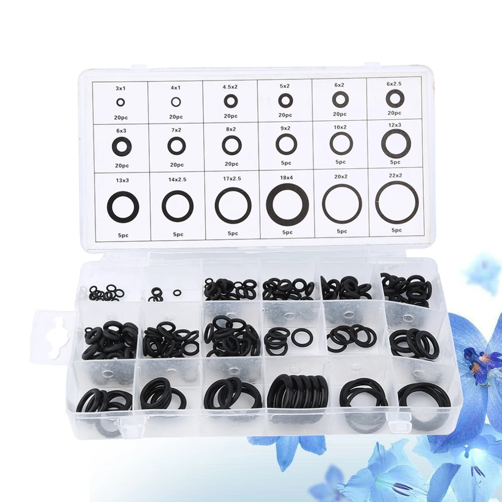 225pcs Sealing O Ring Rubber Seal Gasket Sealer Ring Kit Elastic Heat Resistant Anti Corrosion Black For Car Door Window Bearing
225pcs Sealing O Ring Rubber Seal Gasket Sealer Ring Kit Elastic Heat Resistant Anti Corrosion Black For Car Door Window Bearing
