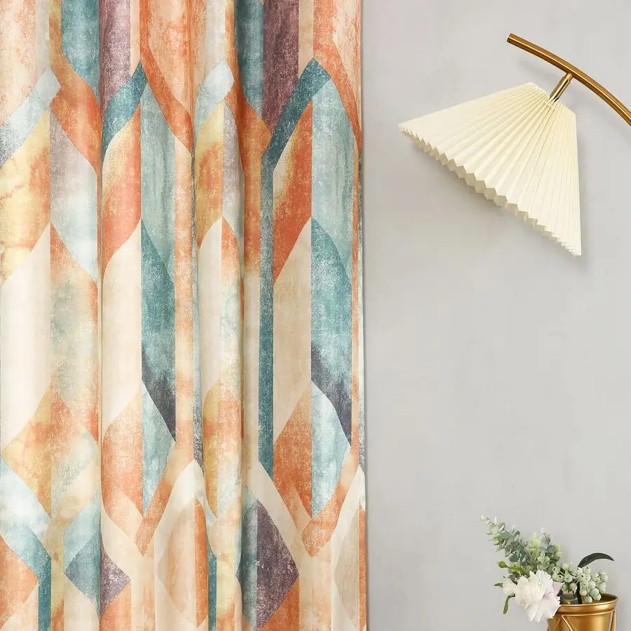 Short Linen Textured Curtains, Geometric Print Privacy Grommet Window Treatment Curtain Panels for Bedroom Living Room, Set of 2
Short Linen Textured Curtains, Geometric Print Privacy Grommet Window Treatment Curtain Panels for Bedroom Living Room, Set of 2