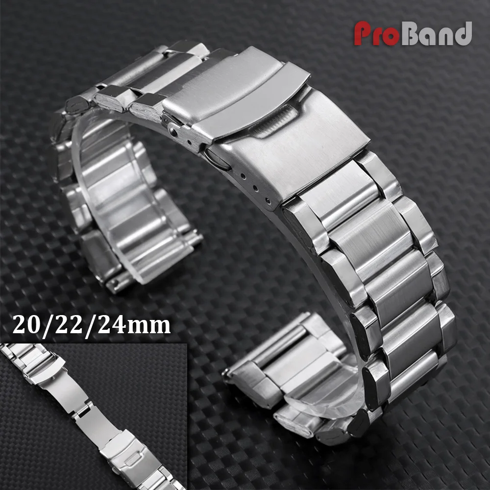 Luxury Stainless Steel Watch Band for Seiko 20mm 22mm 24mm Strap Silver Metal Bracelet for Rolex Wristbelt Men Women Accessories
Luxury Stainless Steel Watch Band for Seiko 20mm 22mm 24mm Strap Silver Metal Bracelet for Rolex Wristbelt Men Women Accessories
