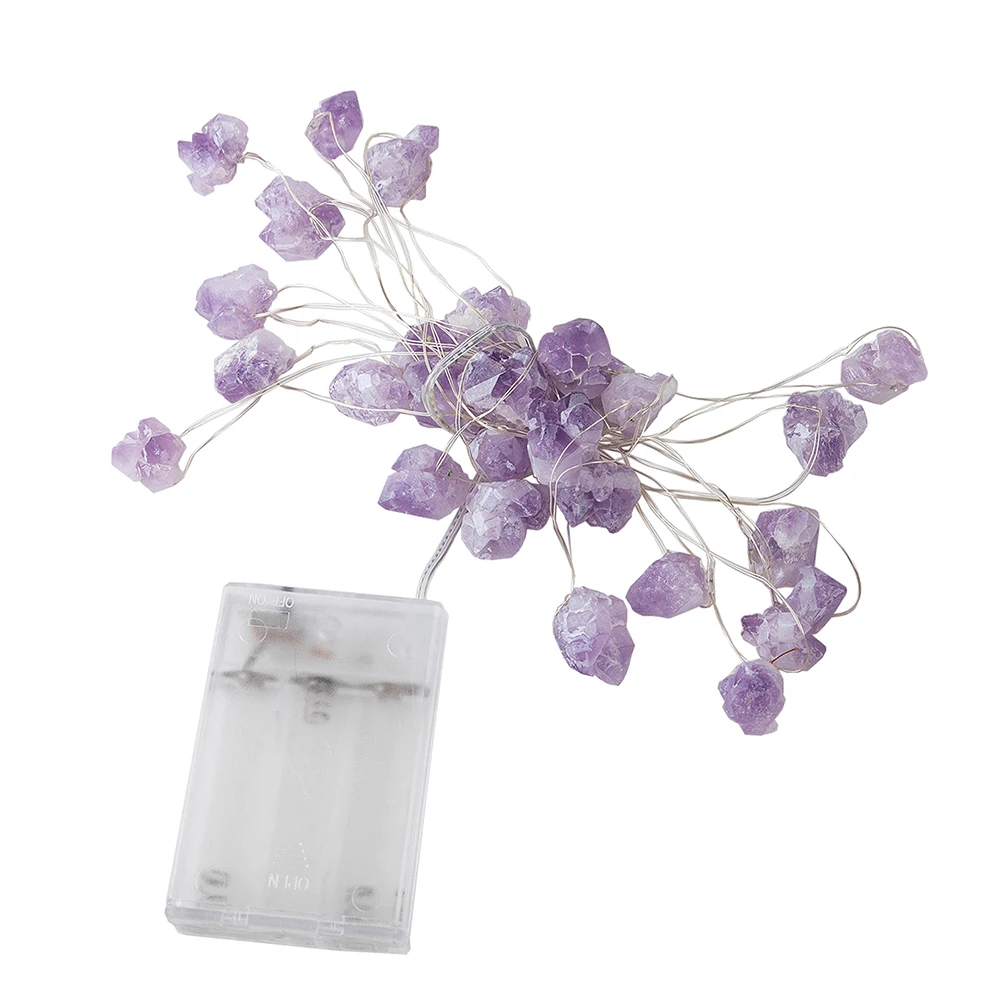 1pc Light String Crystal Decorative Hanging Party Tree Holiday Decoration White LED Operated Purple Quartz
1pc Light String Crystal Decorative Hanging Party Tree Holiday Decoration White LED Operated Purple Quartz
