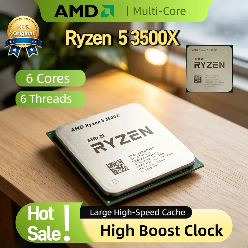AMD Ryzen 5 3500X 6 Core 6 Thread 3.6GHz Boost 7nm 65W L3 32M Cache AM4 Desktop Processor Without Package Pro Max Unit
AMD Ryzen 5 3500X 6 Core 6 Thread 3.6GHz Boost 7nm 65W L3 32M Cache AM4 Desktop Processor Without Package Pro Max Unit