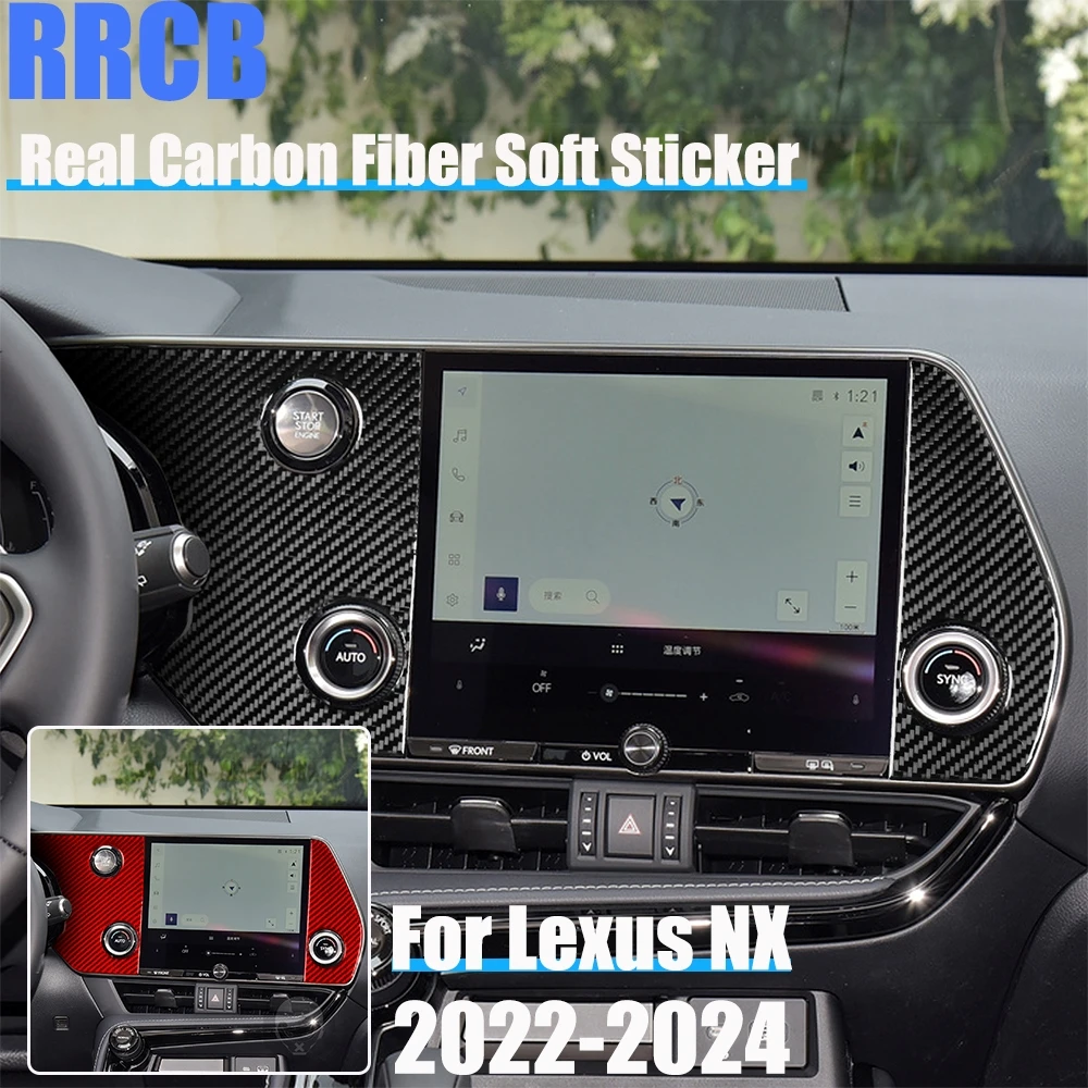 Автомобильные аксессуары из настоящего углеродного волокна, боковая накладка на центральный экран, мягкая наклейка для Lexus NX260 NX350H NX400H NX450H 2022 2023 2024
Автомобильные аксессуары из настоящего углеродного волокна, боковая накладка на центральный экран, мягкая наклейка для Lexus NX260 NX350H NX400H NX450H 2022 2023 2024