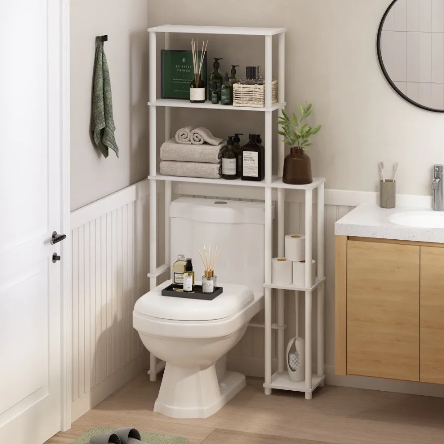 Turn-N-Tube Toilet Space Saver with 5 Shelves White White
Turn-N-Tube Toilet Space Saver with 5 Shelves White White