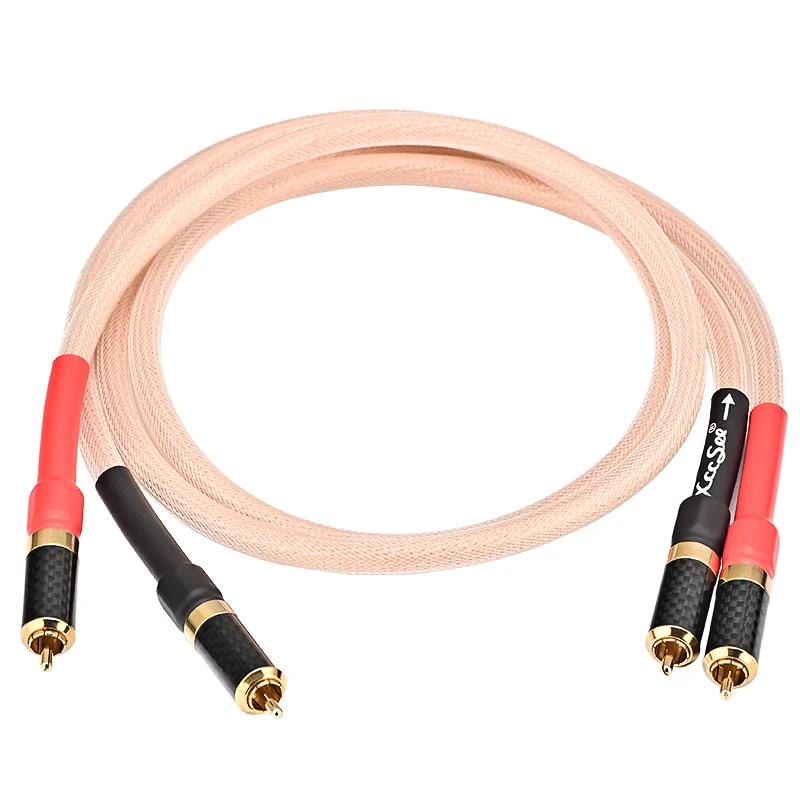 XCCSEE dual Lotus RCA head signal audio cable audio Fever oxygen-free copper 2-on-2 amplifier HiFi
XCCSEE dual Lotus RCA head signal audio cable audio Fever oxygen-free copper 2-on-2 amplifier HiFi